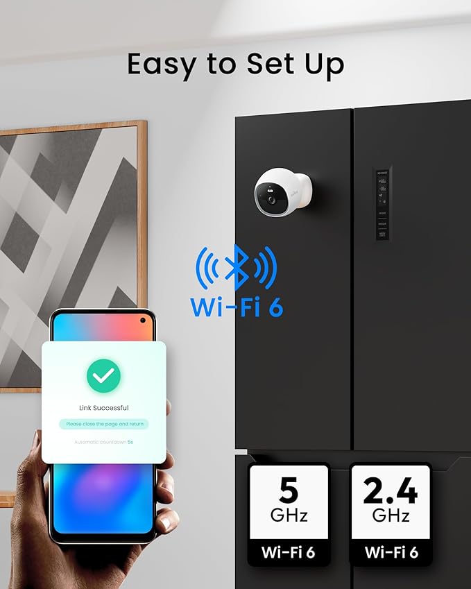 youkey Magnetic Indoor Security Camera Wireless, 2K Battery Powered Camera - Image 5