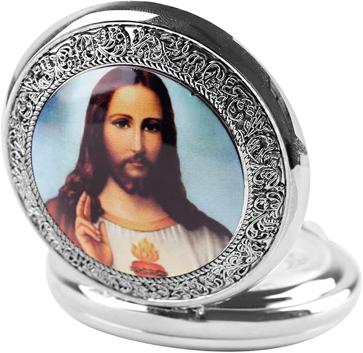 Men's Pocket Watch, Arabic Digital Dial Pocket Watches - Image 9