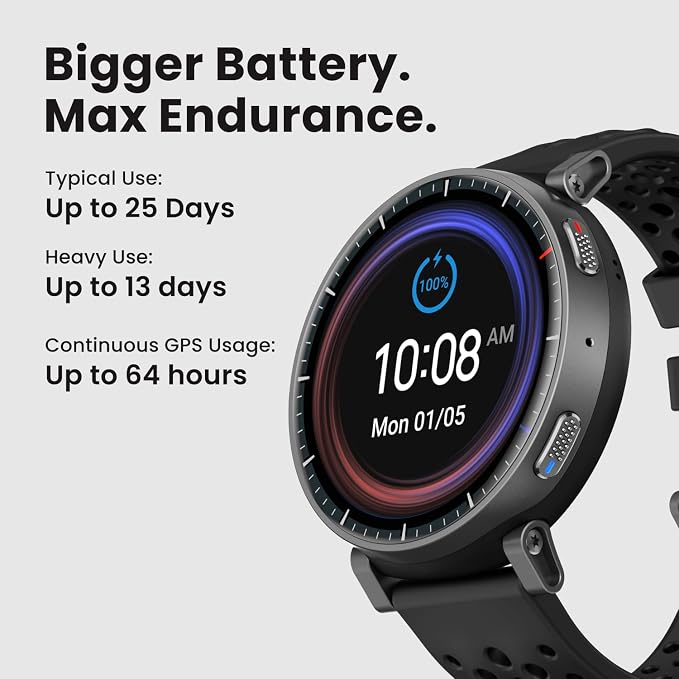 Amazfit Active Max Smart Watch 1.5" AMOLED Display, 25-Day Battery, Offline Maps - Image 3