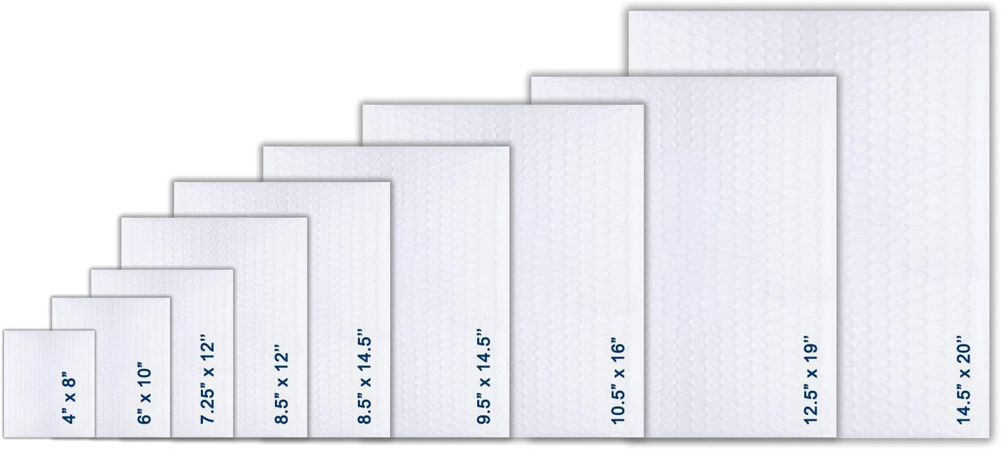 8.5x12 inches Poly Bubble Mailer Self Seal Bubble Shipping Envelopes 2.5 Mil 100 Pack