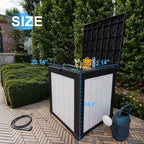PatioZen 50 Gallon Resin Deck Box, Lockable Outdoor Storage Box - Image 2
