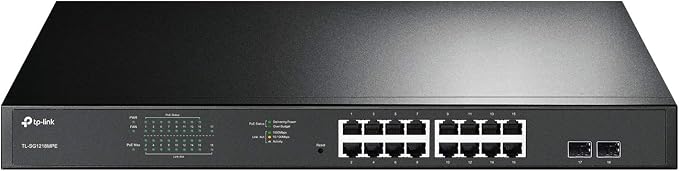 TP-Link TL-SG1218MPE 16 Port Gigabit Switch Easy Smart Managed 16 PoE+ @250W by TP-Link
