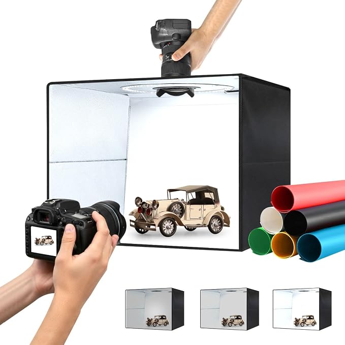 Photo Studio Box, 50cmx40cmx40cm Folding Lightbox by SYSCLOUD