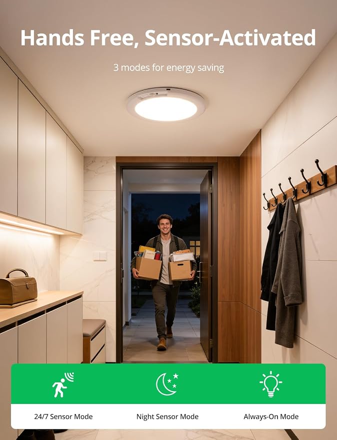 Bojim Rechargeable Ceiling Lights Wireless Waterproof Shower Lighting Inside - Image 8