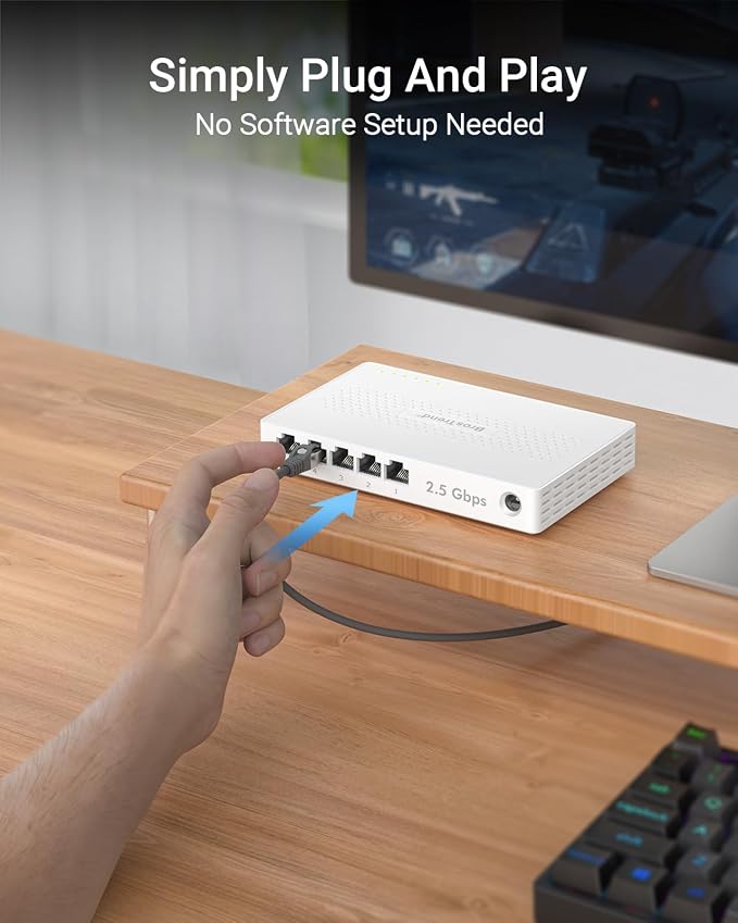 BrosTrend 5 Port 2.5GB Switch, Unmanaged Ethernet Switch - Image 5