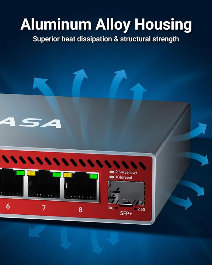 8-Port 2.5Gb Switch with 10Gb SFP+ Slot, Less Heat Unmanaged Multigig Ethernet - Image 5