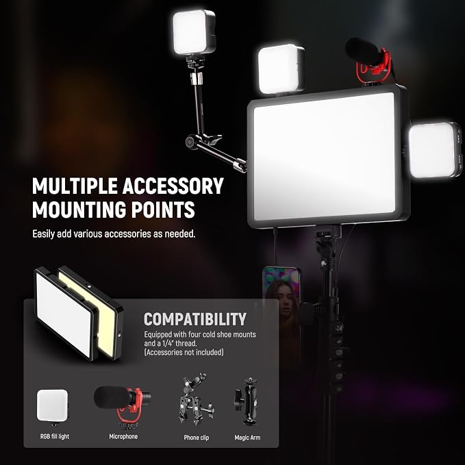 NEEWER Basics 2Pcs LED Video Light Panel - Image 5