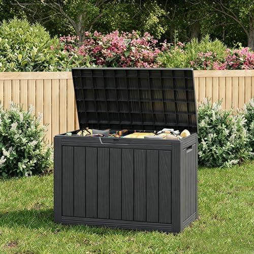 KAMABOKO Outdoor Storage Box, 55 Gallon Deck Box Outdoor Waterproof Patio by KAMABOKO