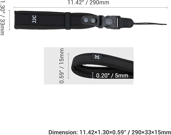 JJC Updated Soft Camera Hand Strap Wrist Strap - Image 7