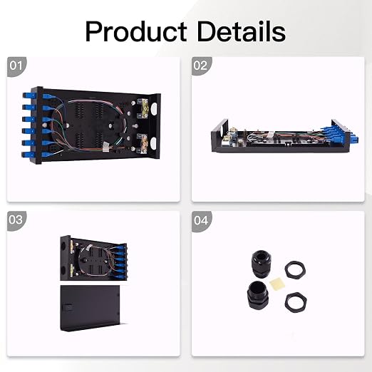SC SM 6Port Box +Cables Wall Mount Fiber Enclosure - Image 3