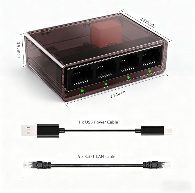 Gigabit Ethernet Splitter 1 to 4 - Image 4