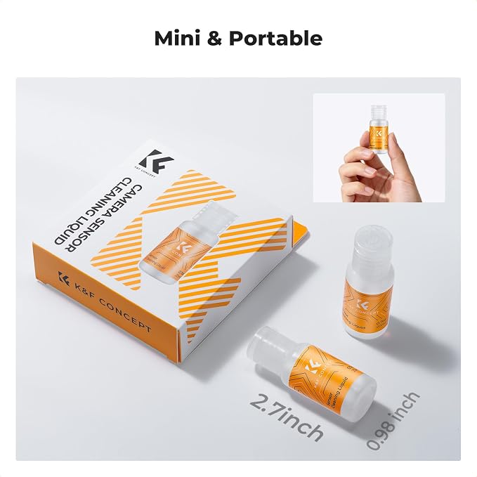 K&F CONCEPT 20ML*2 Camera Cleaning Solution, Microfiber Lens Cleaner Care Kit - Image 6