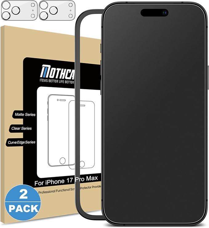 Mothca 2 Pack Matte Glass Screen Protector by MothcaDirect