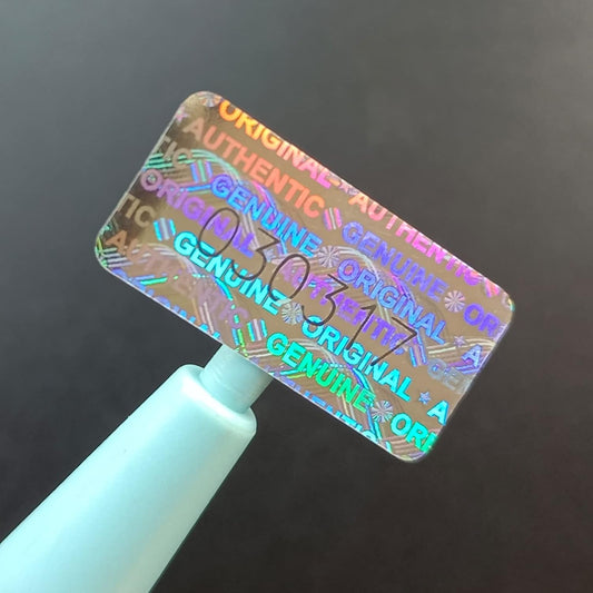 Hologram Tamper Evident Stickers 280pcs Warranty Void Seal Original Genuine Authentic High Security Labels/Stickers with Unique Serial Number (0.78x0.4inch, Silver)