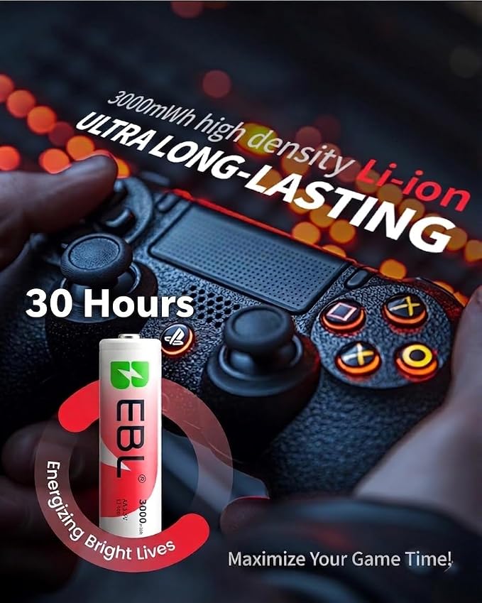 EBL Rechargeable AA Batteries Lithium - Image 3