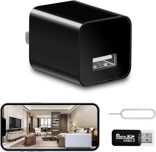 USB Charger Hidden Camera, WiFi Small Spy Security Camera, Full HD 1080P Mini by Unknown