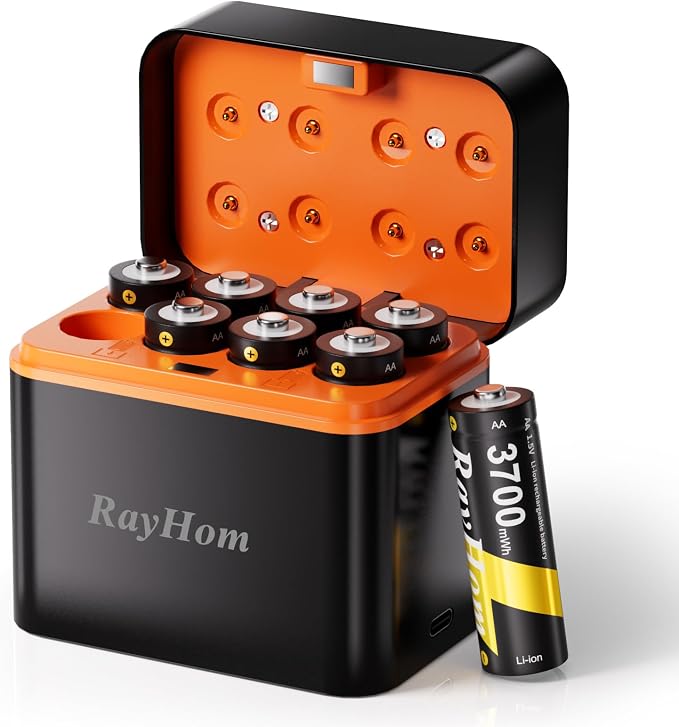 Rechargeable AA Lithium Batteries by RayHom