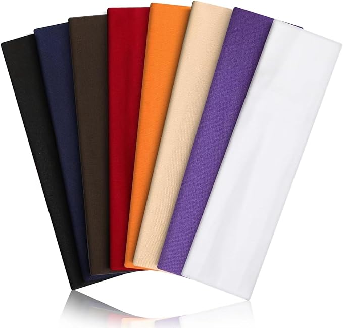 8PCS Summer-Exclusive Non Slip Sports Elastic Soft Running Fashion Headbands by VANRUIDFashionSportHeadbands