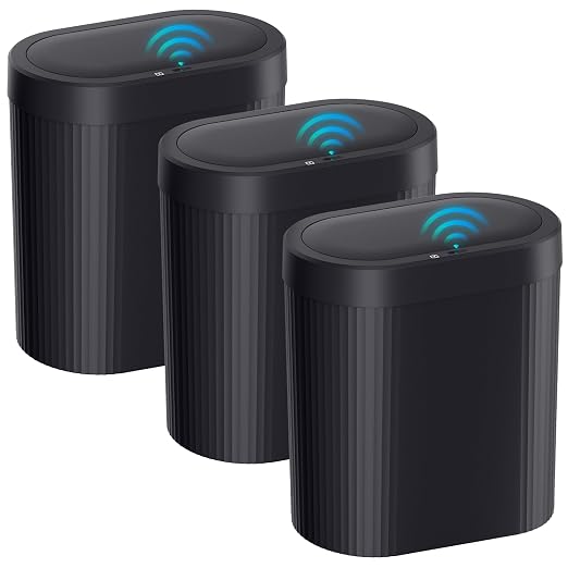 jinligogo 3 Pack 5 Gallon Bathroom Trash Can by SecureSpacesCleanerPlaces