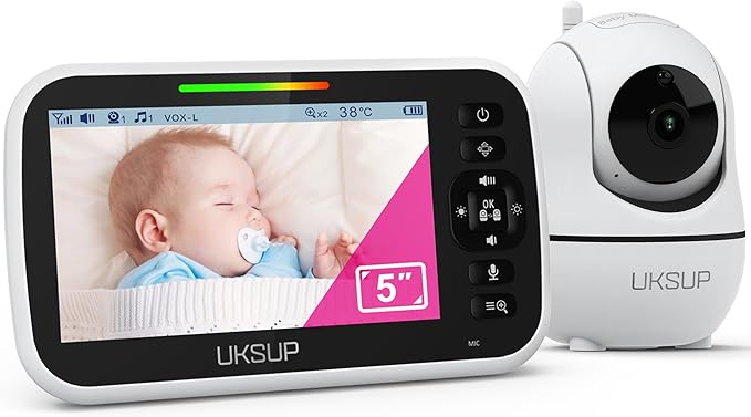 UKSUP Baby Monitor with Camera and Audio- Video Baby Monitor with 960ft Long by SmartBaby