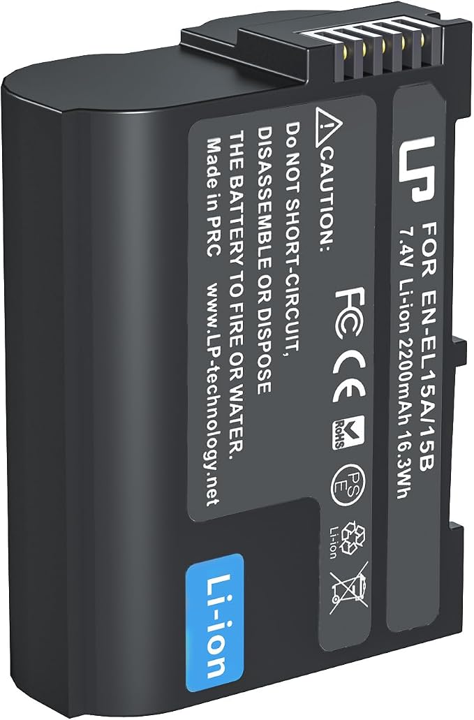 LP EN-EL15C Replacement Battery, 2200 mAh EN-EL15a/EN-EL15b Battery Compatible by LP