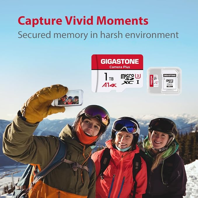 GIGASTONE 1TB Micro SD Card 4-Pack, Camera Plus, Action Camera, A1 Run App - Image 5