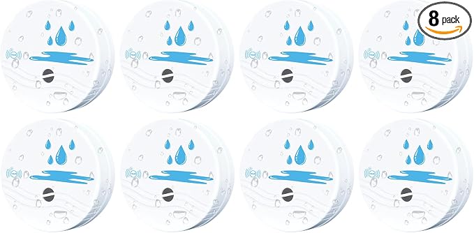 8 Pack Water Leak Detectors for Home, 100dB Waterproof Water Sensor Alarm Leak by Comfytune