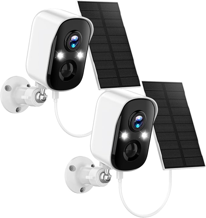 Solar Security Cameras Wireless Outdoor, 2K Solar Camera Wireless by Sofiwaa