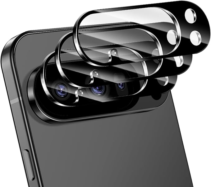 3 Pack for Google Pixel 10 Pro Camera Lens Protector, Tempered Glass 9 Hardness by NECARSIN