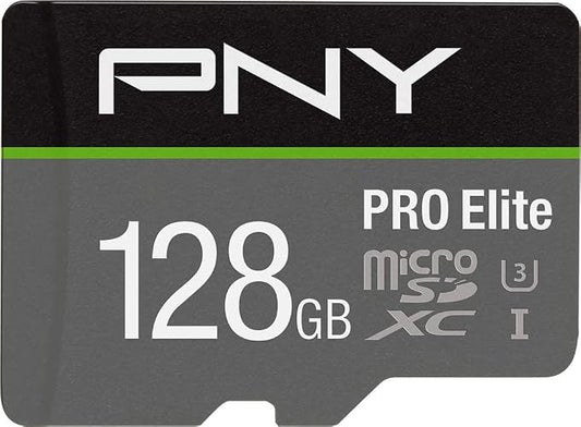 PNY 128GB PRO Elite Class 10 U3 V30 microSDXC Flash Memory Card by PNY