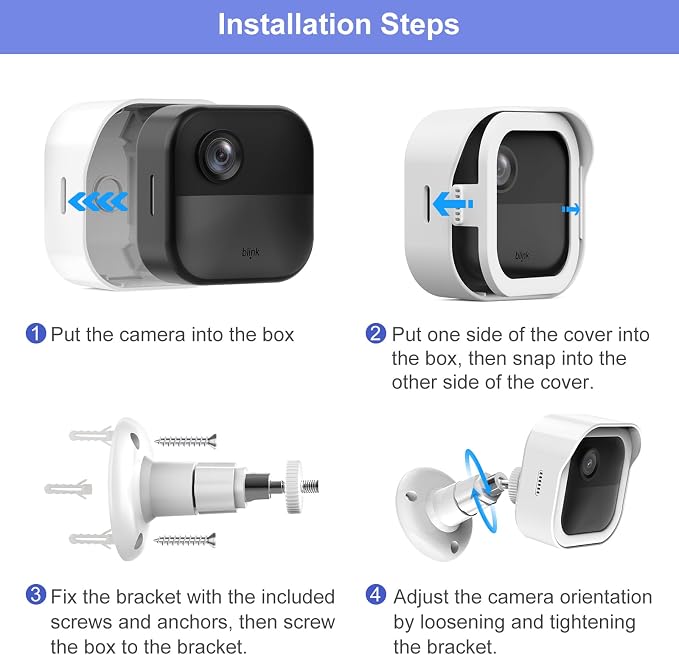 Blink Outdoor 4 Wall Mount, Weatherproof Protective Cover and 360 Degree - Image 7