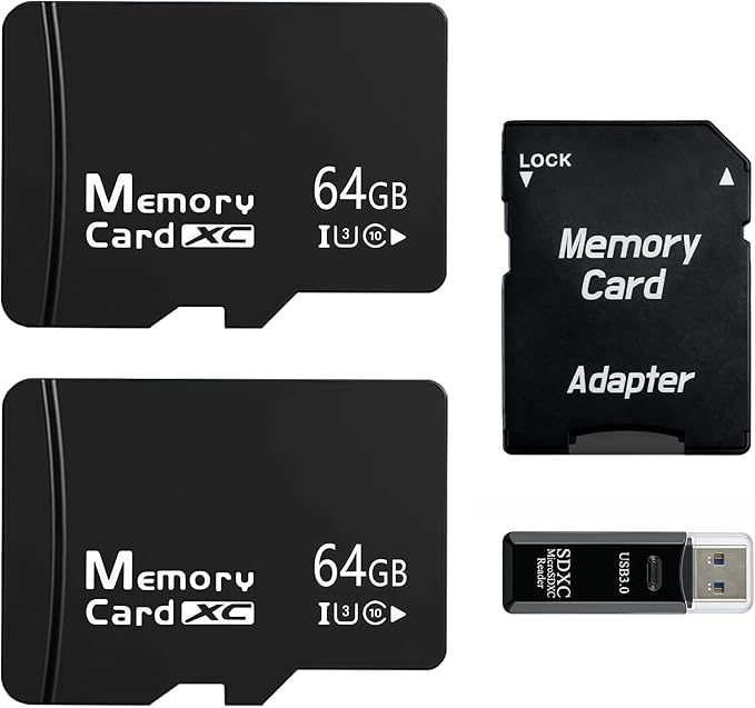 2-Pack 64GB Micro SD Card for Dashcam & Security Cam U3 V30 A1 | High Endurance by Unknown