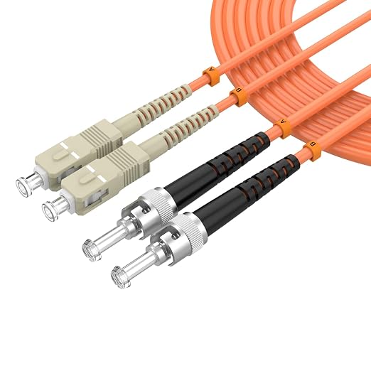 SC/UPC to ST/UPC Fiber Patch Cable OM1 Multimode Duplex 62.5/125μm 35M/114.8FT by lidkew