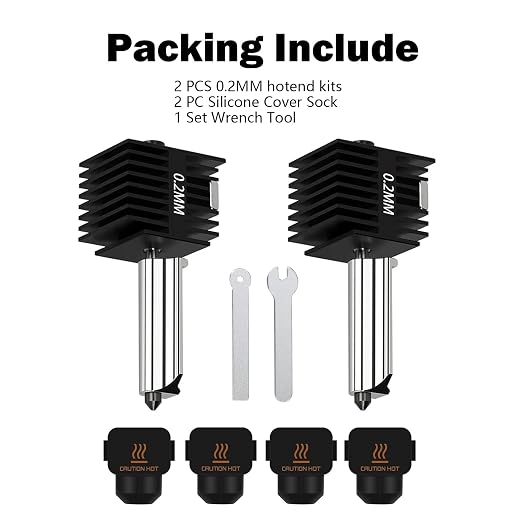 HzdaDeve 2 Pack 0.2MM A1 Mini/A1/A2L Hotend Print Head Hot End Kit Extruder - Image 2