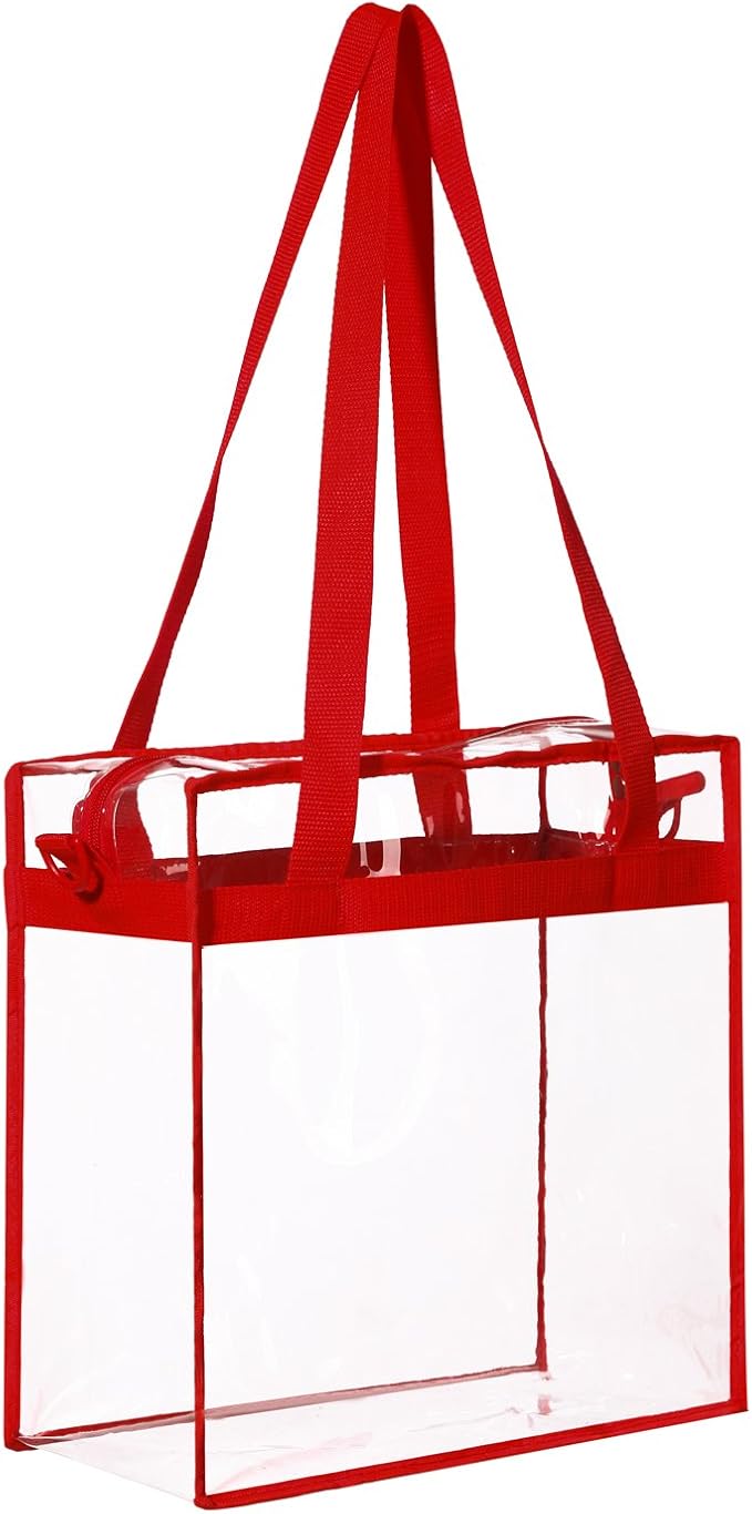 BAGAIL Clear Bags 12x6x12 Stadium Approved Clear Tote Bag - Image 6