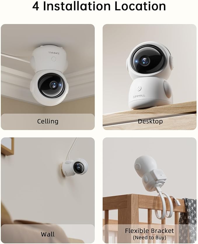 ZUMIMALL Security Camera Indoor, 5G/2.4G WiFi Baby Monitor - Image 5