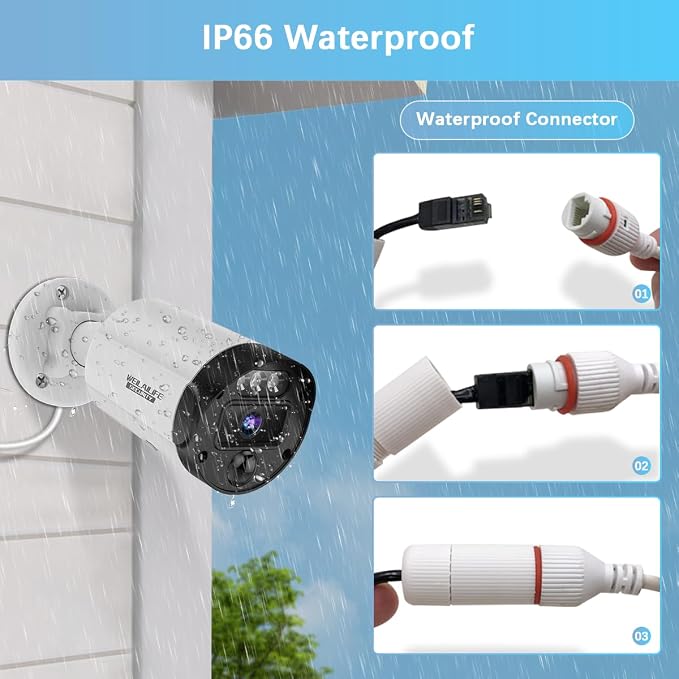 【130° Ultra Wide-Angle & 2-Way Audio】 Outdoor Wired Security Camera System - Image 8