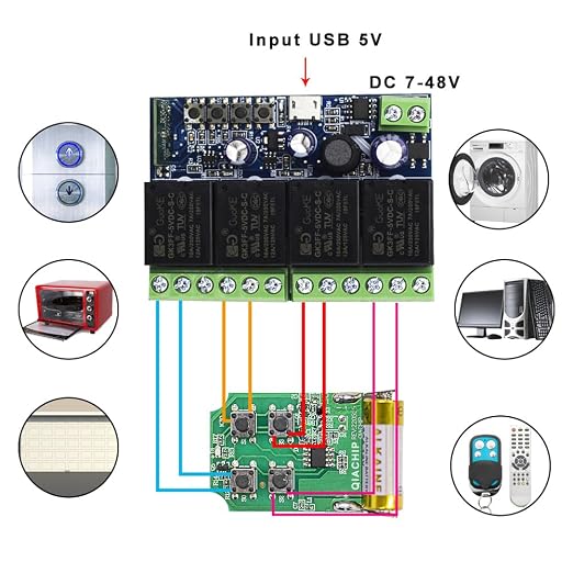 Ewelink WiFi Wireless Smart Relay Module USB 5v 4 Channel Inching Self-Lock - Image 6