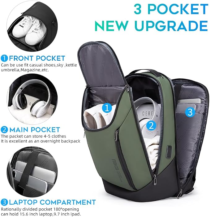 BANGE Business Smart Backpack Waterproof fit 15.6 Inch Laptop Backpack - Image 4