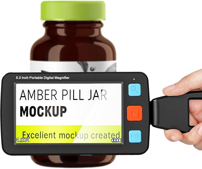 5.0 Inch Portable Digital Magnifier, 4X-32X Zoom Electronic Reading Aid by SPOLEHLIMakelifecolorful%EF%BC%81