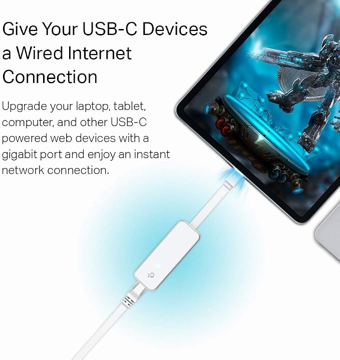 TP-Link USB C to Ethernet Adapter, RJ45 to USB C Type-C Gigabit Ethernet LAN - Image 3