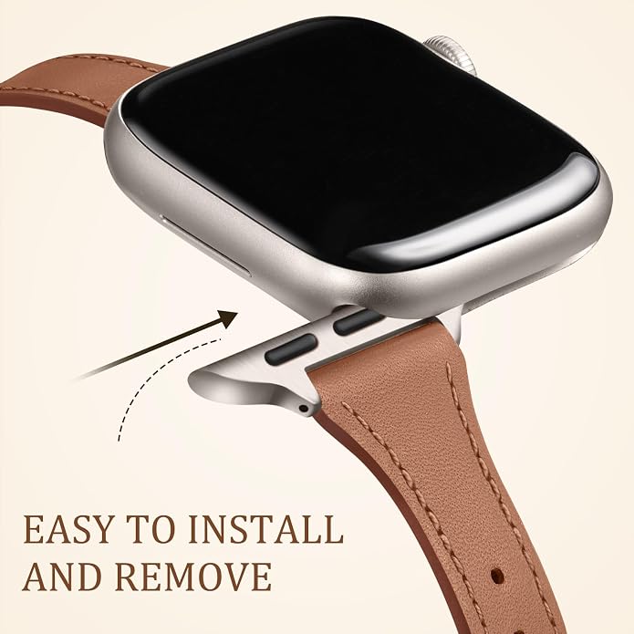 Charlam Slim Leather Band Compatible - Image 4