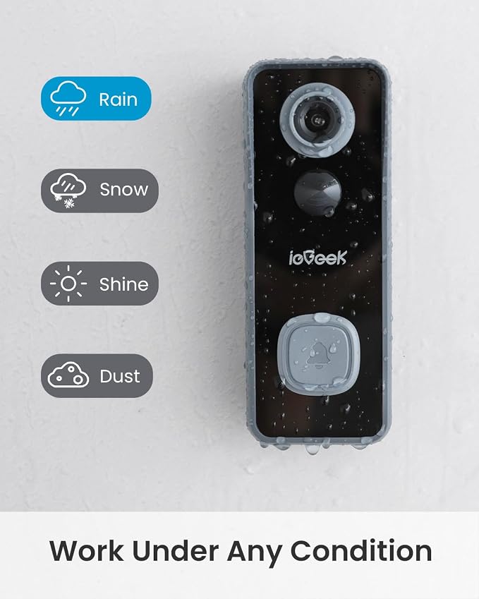 ieGeek Doorbell Camera Wireless No Subscription, 5MP Ultra Clear View Night - Image 9