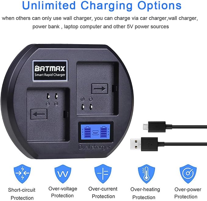 Batmax LCD Dual Battery Charger Station Replacement - Image 4