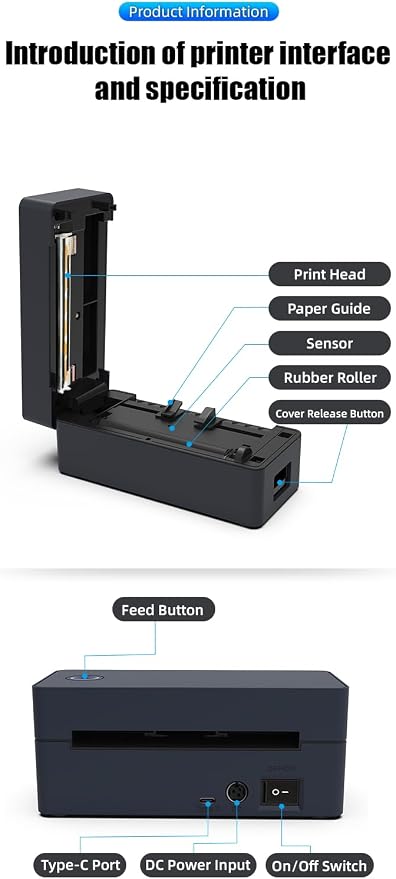 Thermal Label Printer 4x6 Shipping Label Maker - Image 4