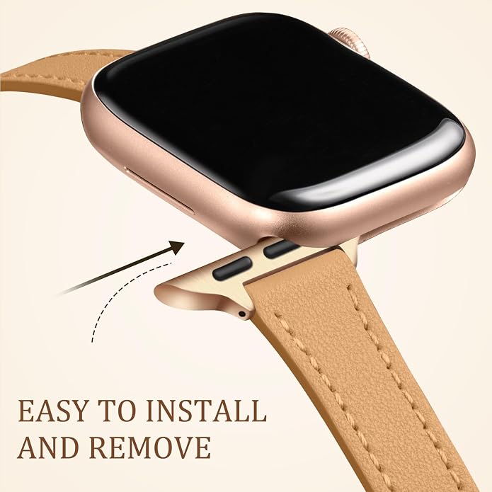 Charlam Slim Leather Band Compatible - Image 4