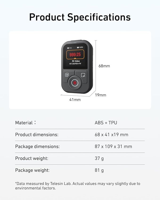 TELESIN T13 Bluetooth Waterproof Remote - Image 9