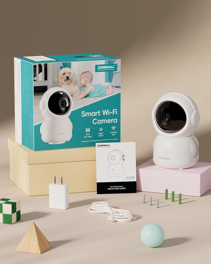 ZUMIMALL 360° Indoor Security Camera, 3MP Baby Monitor Camera, 24/7 Recording - Image 9