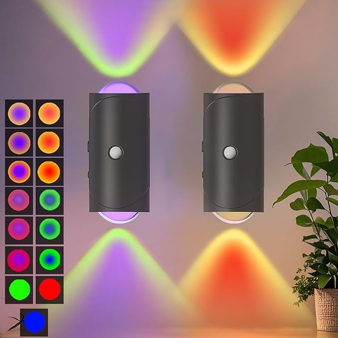 Motion Sensor Night Light Indoor, 1500mAh Rechargeable RGB Color Changing LED by NINE+SQUARE+EGOU