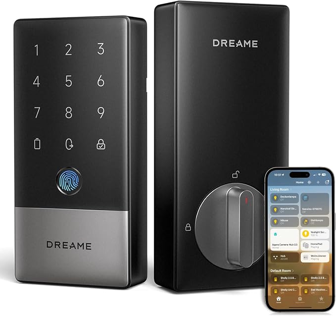 DREAME Wi-Fi Smart Door Lock for Front Door A10, Matter Over Thread, Works by Dreame